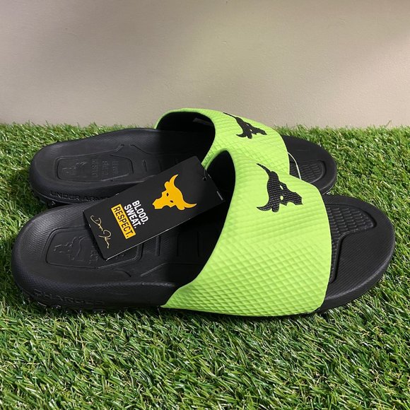 Under Armour Men's Project Rock Michelin Fat Tire Size Slides 3025237-302 NEW - Picture 2 of 12